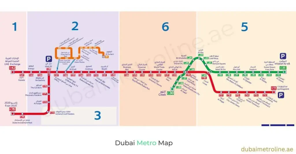 Dubai Metro Map Overview