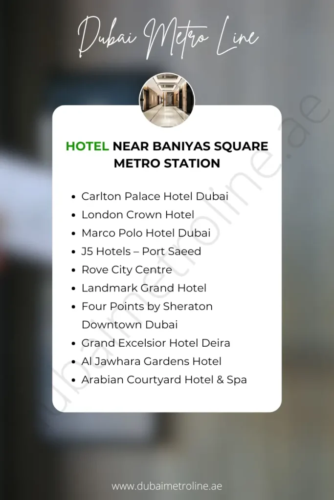 Hotel Near Baniyas Square Metro Station