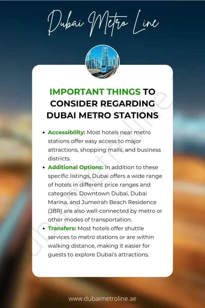 Important Things to Consider Regarding Dubai Metro Stations